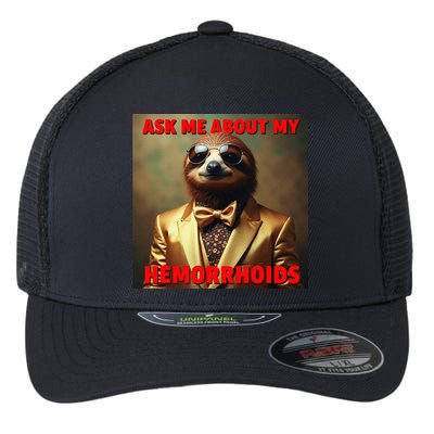 Unhinged Cringe Funny Hemorrhoids Inappropriate Embarrassing Flexfit Unipanel Trucker Cap