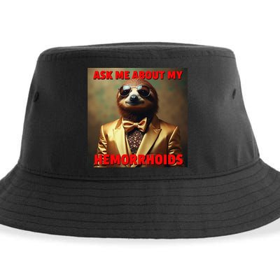 Unhinged Cringe Funny Hemorrhoids Inappropriate Embarrassing Sustainable Bucket Hat