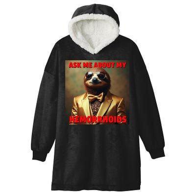Unhinged Cringe Funny Hemorrhoids Inappropriate Embarrassing Hooded Wearable Blanket