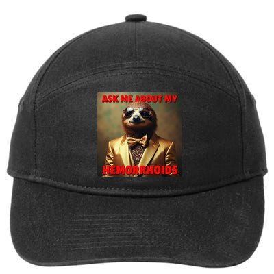 Unhinged Cringe Funny Hemorrhoids Inappropriate Embarrassing 7-Panel Snapback Hat
