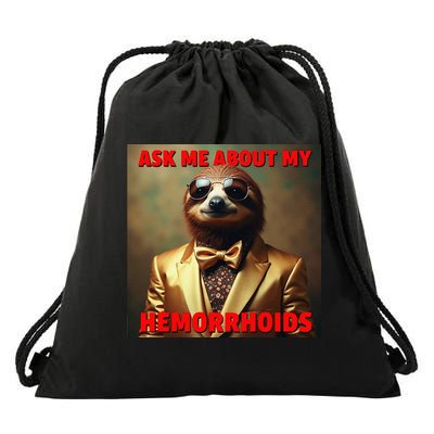 Unhinged Cringe Funny Hemorrhoids Inappropriate Embarrassing Drawstring Bag