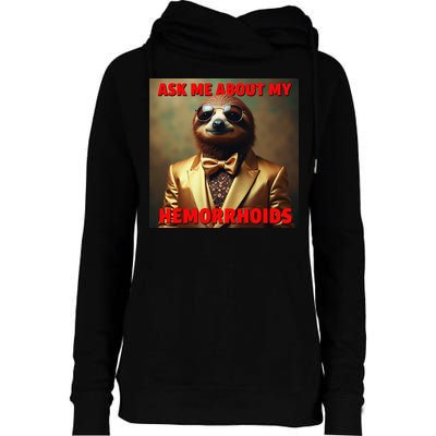 Unhinged Cringe Funny Hemorrhoids Inappropriate Embarrassing Womens Funnel Neck Pullover Hood