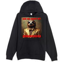 Unhinged Cringe Funny Hemorrhoids Inappropriate Embarrassing Premium Pullover Hoodie
