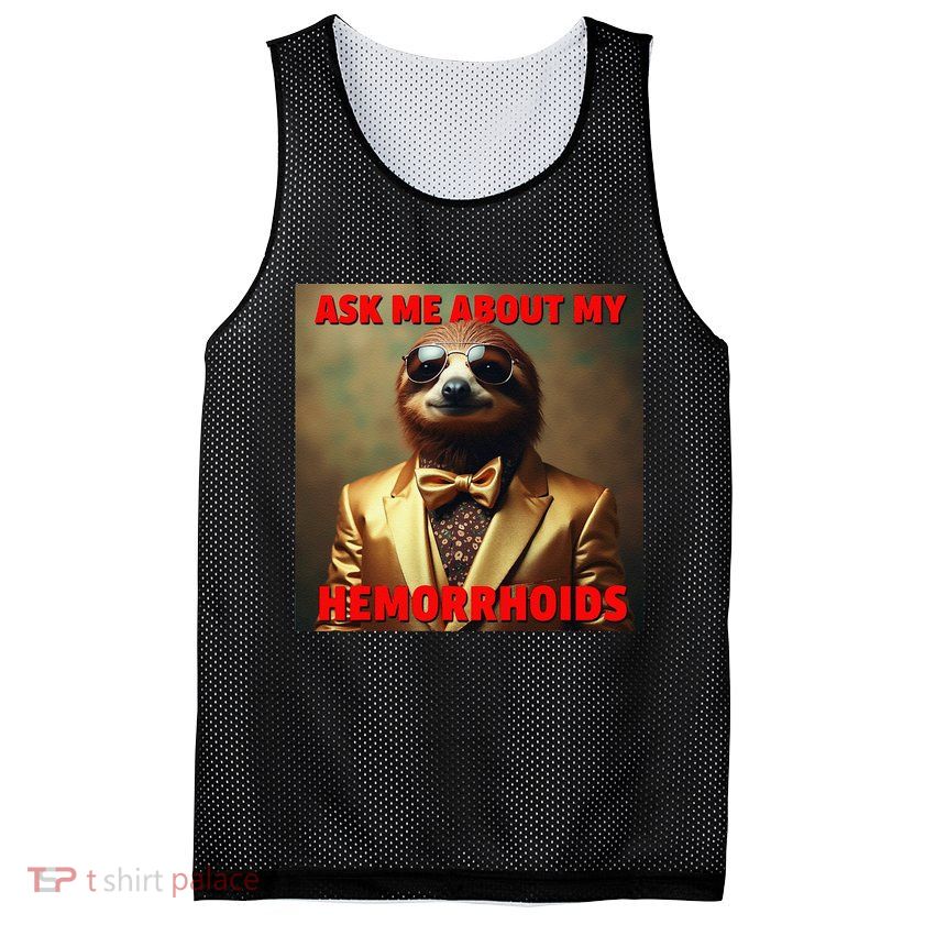 Unhinged Cringe Funny Hemorrhoids Inappropriate Embarrassing Mesh Reversible Basketball Jersey Tank