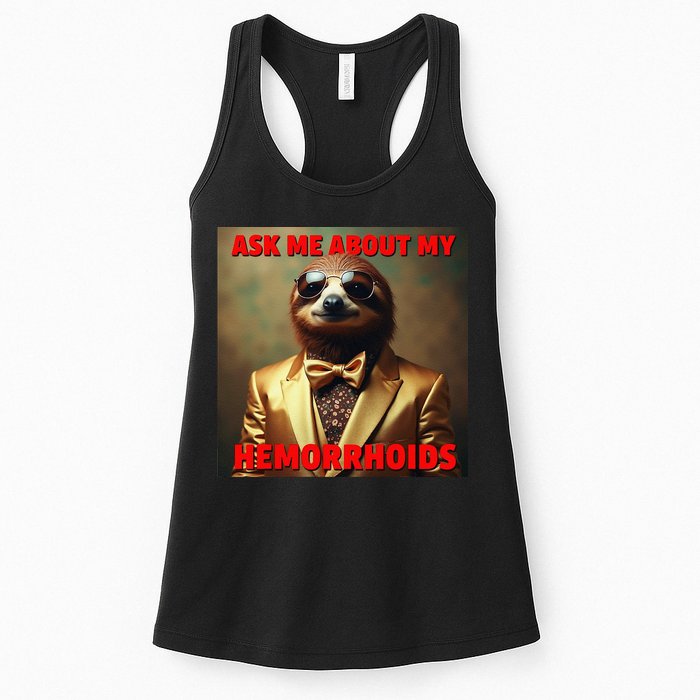 Unhinged Cringe Funny Hemorrhoids Inappropriate Embarrassing Womens Tank Top