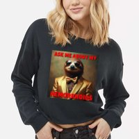Unhinged Cringe Funny Hemorrhoids Inappropriate Embarrassing Cropped Pullover Crew