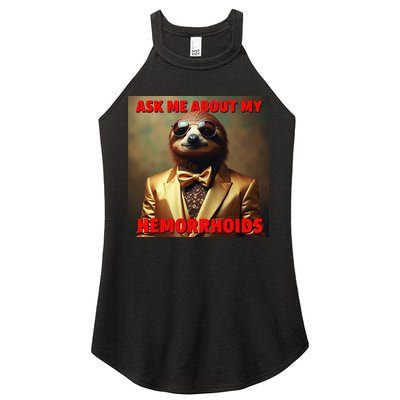 Unhinged Cringe Funny Hemorrhoids Inappropriate Embarrassing Women's Perfect Tri Rocker Tank