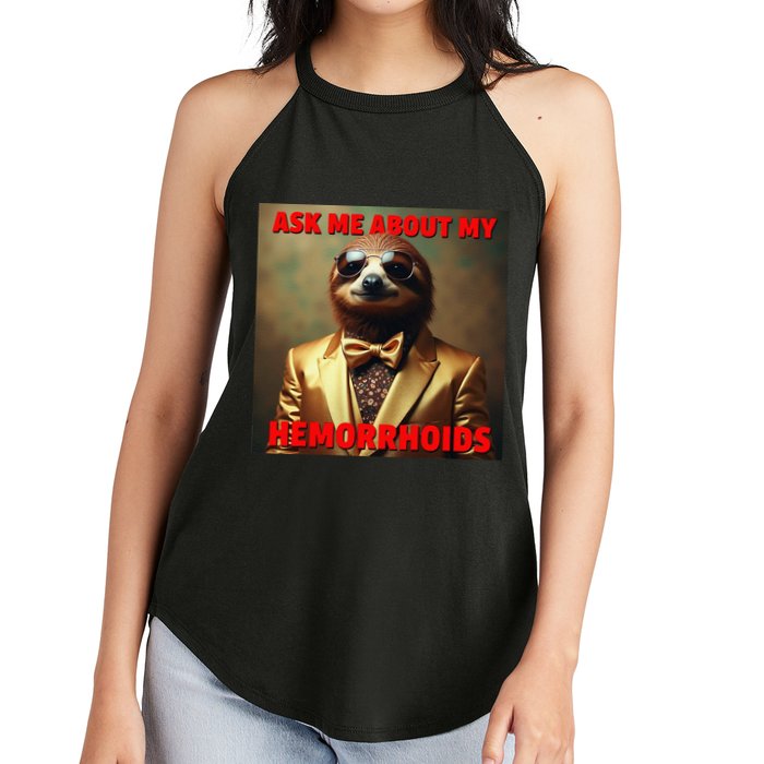 Unhinged Cringe Funny Hemorrhoids Inappropriate Embarrassing Women's Perfect Tri Rocker Tank