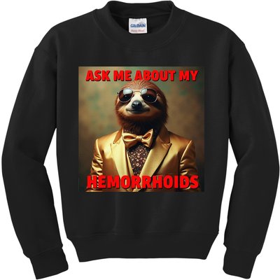 Unhinged Cringe Funny Hemorrhoids Inappropriate Embarrassing Kids Sweatshirt