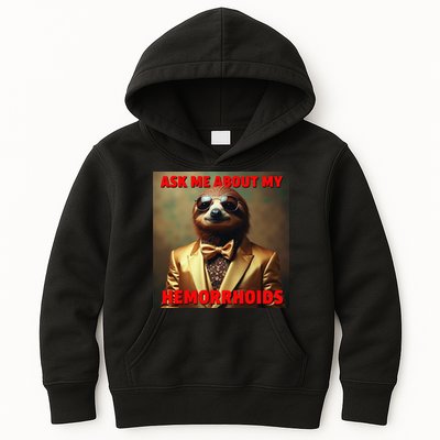 Unhinged Cringe Funny Hemorrhoids Inappropriate Embarrassing Kids Hoodie