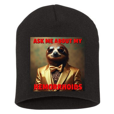 Unhinged Cringe Funny Hemorrhoids Inappropriate Embarrassing Short Acrylic Beanie