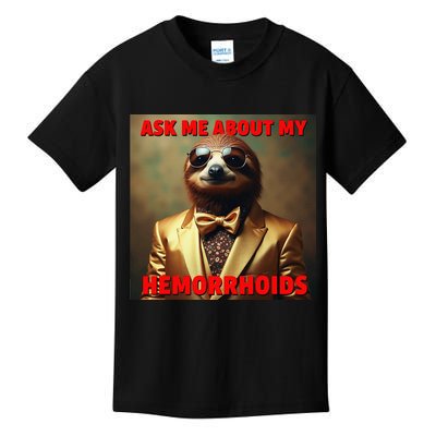 Unhinged Cringe Funny Hemorrhoids Inappropriate Embarrassing Kids T-Shirt
