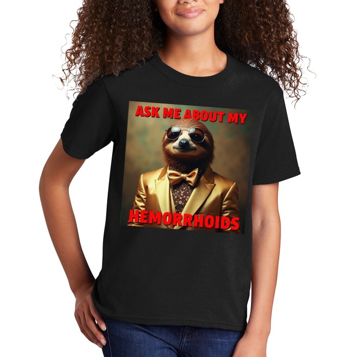 Unhinged Cringe Funny Hemorrhoids Inappropriate Embarrassing Kids T-Shirt