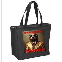 Unhinged Cringe Funny Hemorrhoids Inappropriate Embarrassing Zip Tote Bag