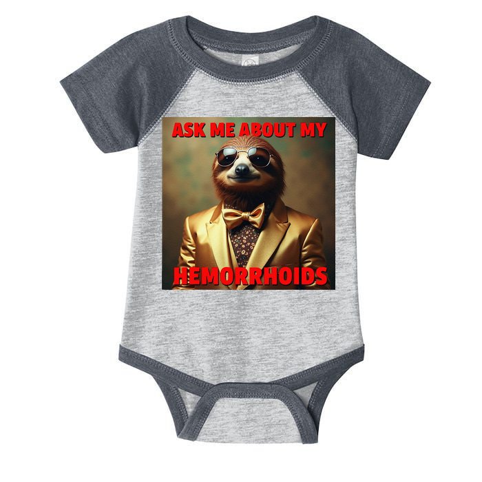 Unhinged Cringe Funny Hemorrhoids Inappropriate Embarrassing Infant Baby Jersey Bodysuit