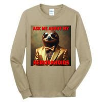 Unhinged Cringe Funny Hemorrhoids Inappropriate Embarrassing Tall Long Sleeve T-Shirt