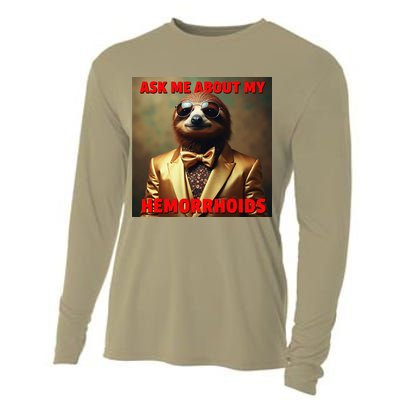 Unhinged Cringe Funny Hemorrhoids Inappropriate Embarrassing Cooling Performance Long Sleeve Crew