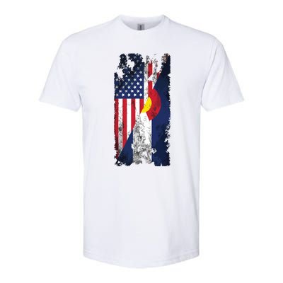 Usa Colorado Flags United States Of America Coloradans Softstyle® CVC T-Shirt