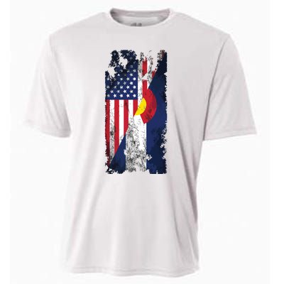 Usa Colorado Flags United States Of America Coloradans Cooling Performance Crew T-Shirt