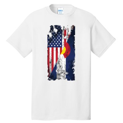 Usa Colorado Flags United States Of America Coloradans Tall T-Shirt