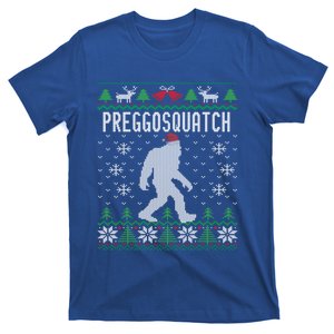 Ugly Christmas Family Sasquatch Pregnant Wife Gift T-Shirt