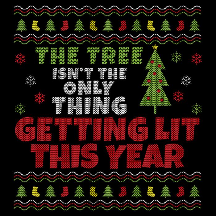 Ugly Christmas Funny Tree IsnT The Only Thing Getting Lit Gift Cooling Performance Long Sleeve Crew