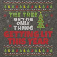 Ugly Christmas Funny Tree IsnT The Only Thing Getting Lit Gift Cotton Canvas Backpack