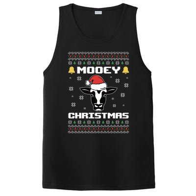 Ugly Christmas Farm Cow Santa Claus Mooey Christmas Gift PosiCharge Competitor Tank