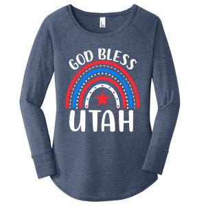 Utah Cool Gift I Love Utah Usa Gift Women's Perfect Tri Tunic Long Sleeve Shirt