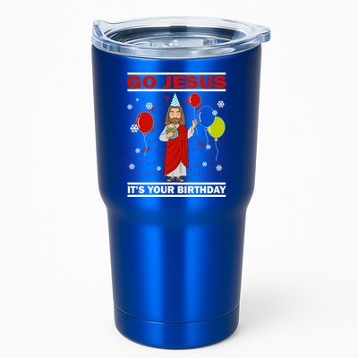 Ugly Christmas Gift Go Jesus Its Your Birthday Jesus Gift Tumbler
