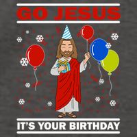 Ugly Christmas Gift Go Jesus Its Your Birthday Jesus Gift Vector Backpack