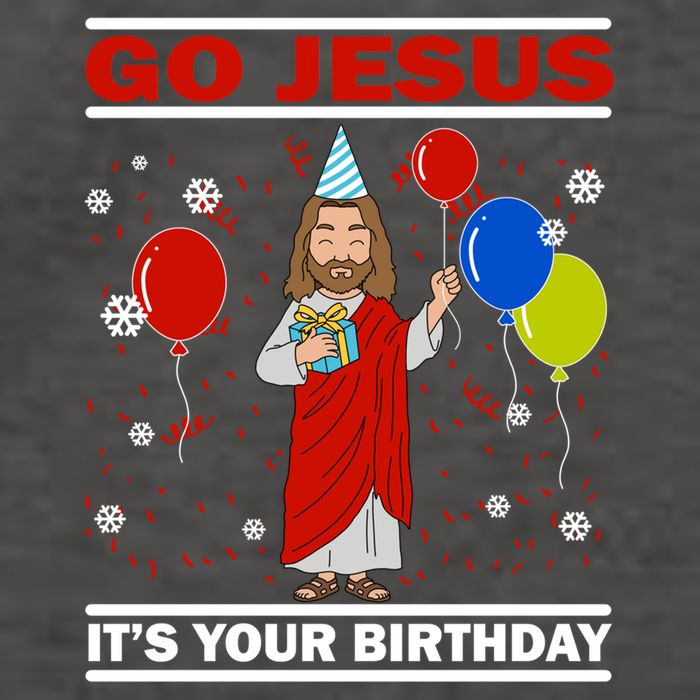 Ugly Christmas Gift Go Jesus Its Your Birthday Jesus Gift Vector Backpack