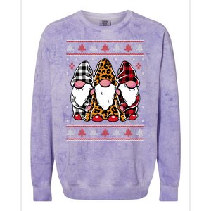 Ugly Christmas Gnomes Colorblast Crewneck Sweatshirt