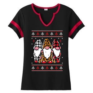 Ugly Christmas Gnomes Ladies Halftime Notch Neck Tee