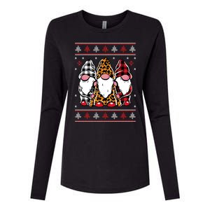 Ugly Christmas Gnomes Womens Cotton Relaxed Long Sleeve T-Shirt