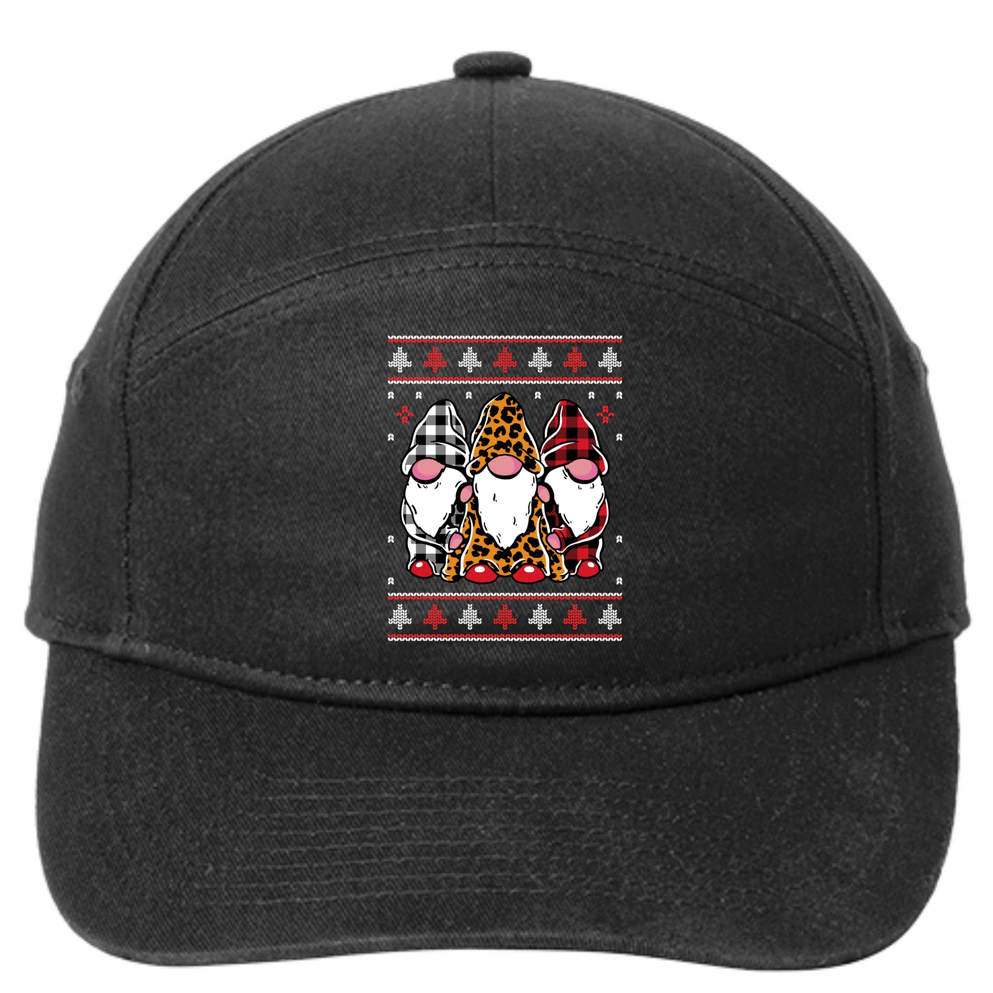 Ugly Christmas Gnomes 7-Panel Snapback Hat