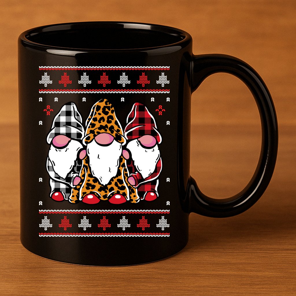 Ugly Christmas Gnomes 11oz C Handle Ceramic Mug