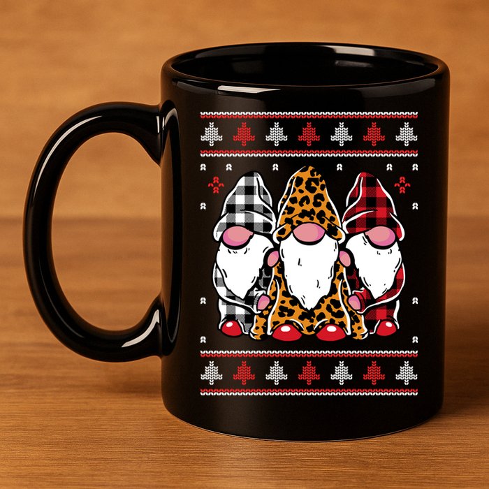 Ugly Christmas Gnomes 11oz C Handle Ceramic Mug