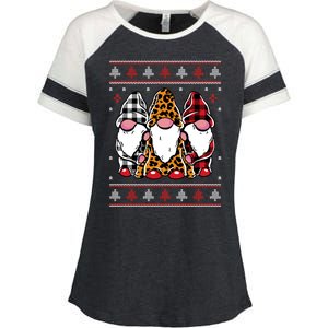 Ugly Christmas Gnomes Enza Ladies Jersey Colorblock Tee