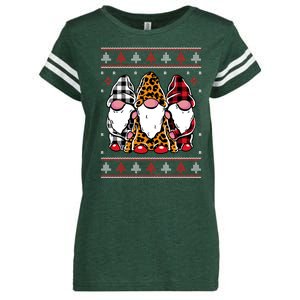 Ugly Christmas Gnomes Enza Ladies Jersey Football T-Shirt