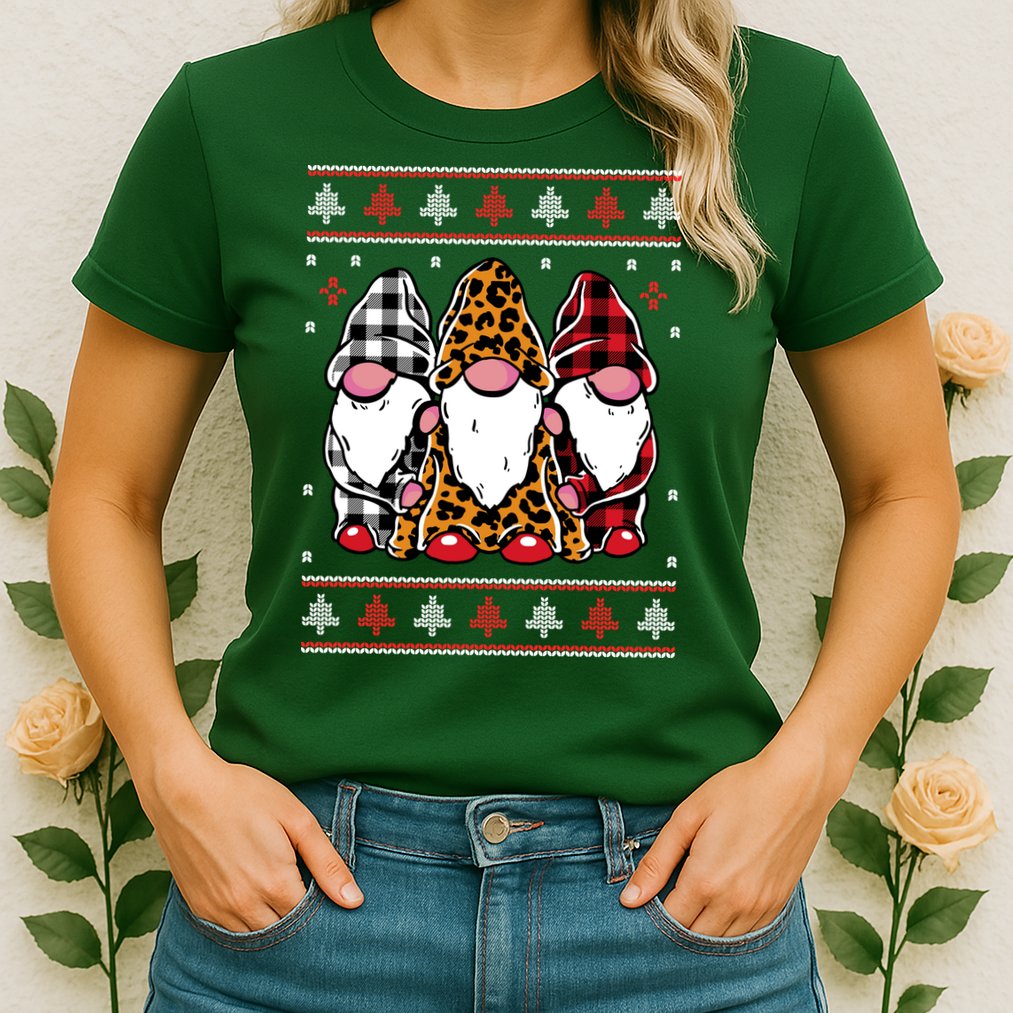 Ugly Christmas Gnomes Womens T-Shirt
