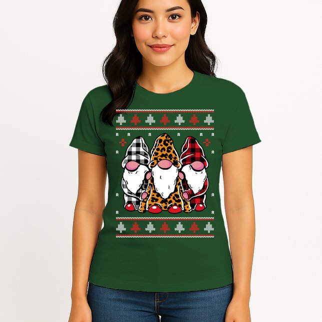 Ugly Christmas Gnomes Womens T-Shirt