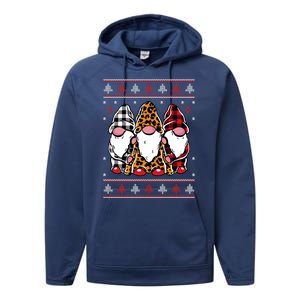 Ugly Christmas Gnomes Performance Fleece Hoodie