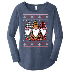 Ugly Christmas Gnomes Women's Perfect Tri Tunic Long Sleeve Shirt