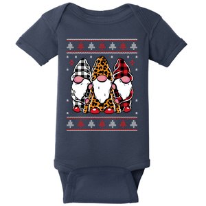 Ugly Christmas Gnomes Baby Bodysuit