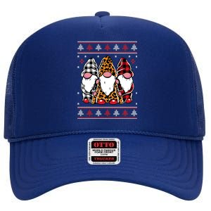 Ugly Christmas Gnomes High Crown Mesh Back Trucker Hat