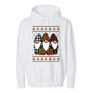 Ugly Christmas Gnomes Garment-Dyed Fleece Hoodie