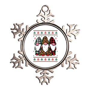 Ugly Christmas Gnomes Metallic Star Ornament