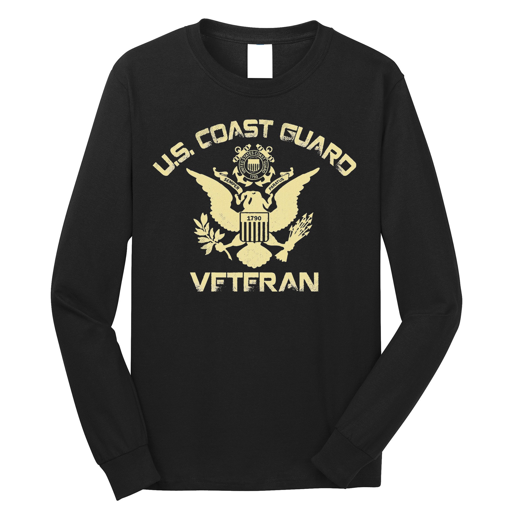 U.S. Coast Guard Veteran Eagle Vintage Veterans Day Long Sleeve Shirt