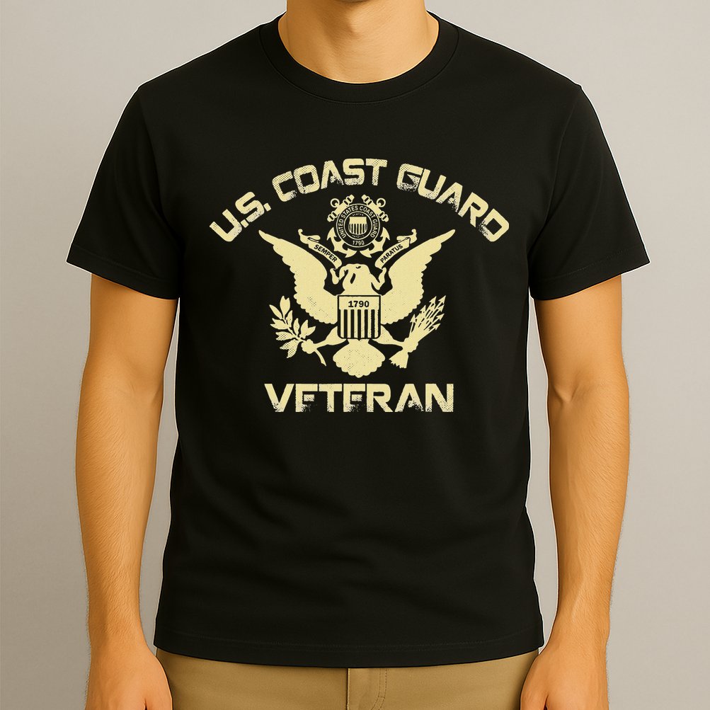 U.S. Coast Guard Veteran Eagle Vintage Veterans Day T-Shirt